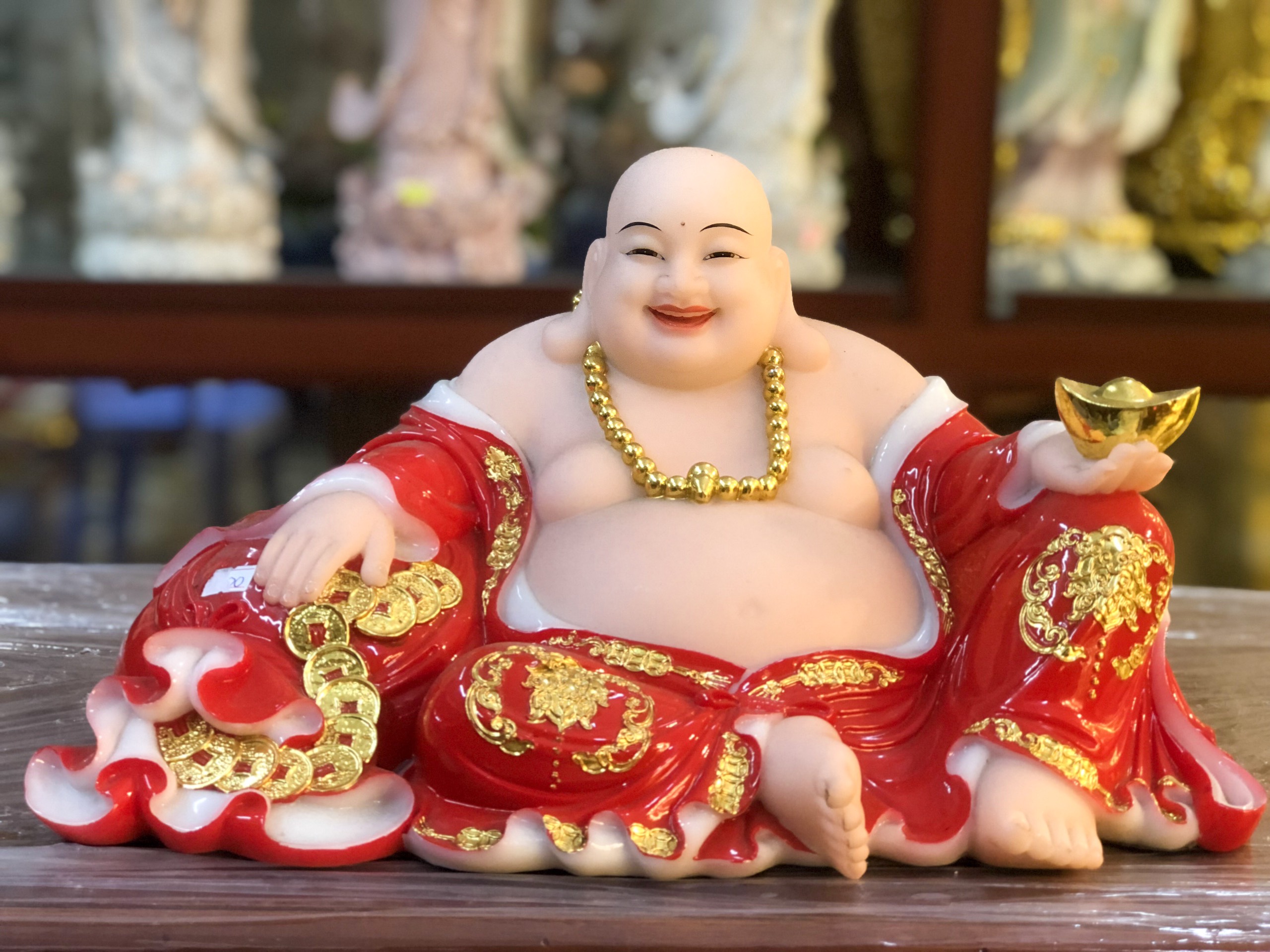 Tượng Phật] Tượng Phật Di Lặc đá thạch anh nhập Đài loan mặt cười hạnh phúc, tài lộc phú quý | Lazada.vn
