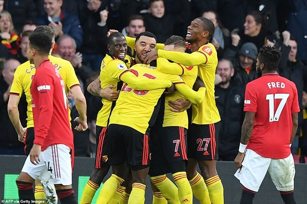 Manchester United bại trận trước đội bét bảng Watford - Báo An Giang Online